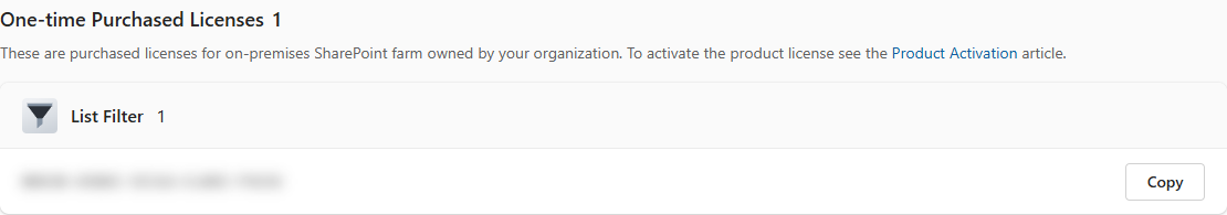 List of your purchased products