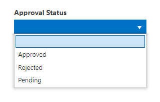 List of approval statuses
