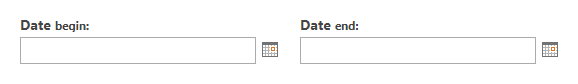 Date Range filtering control