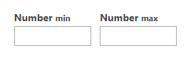 Number Range filtering control