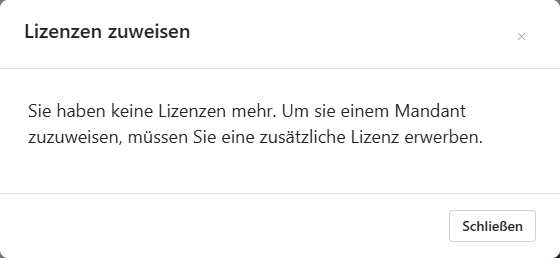 Dialogfeld zur Lizenzzuweisung