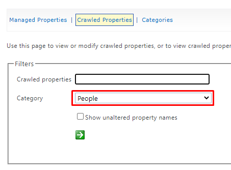 SharePoint Crawled Properties