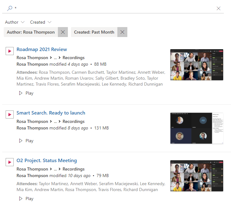 Smart Search. Search Recorded Meeting