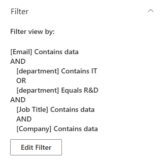 List Filter Query Settings