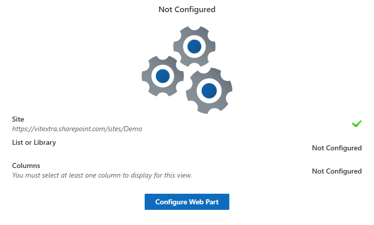 Configuration Required Message