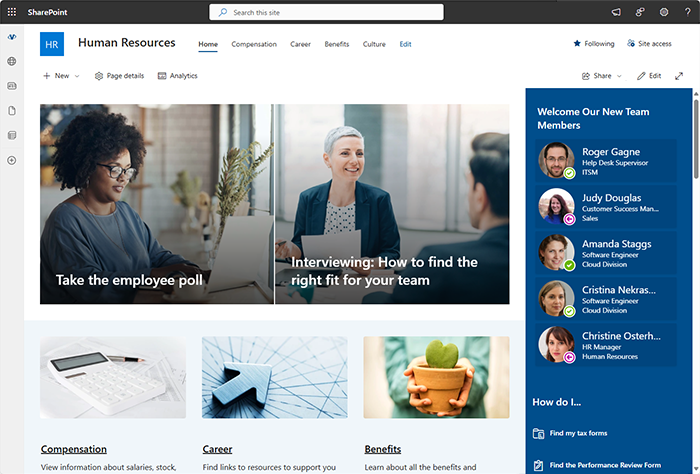 The New Employees Web Part