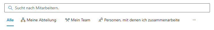 Die Schnellfilterleiste