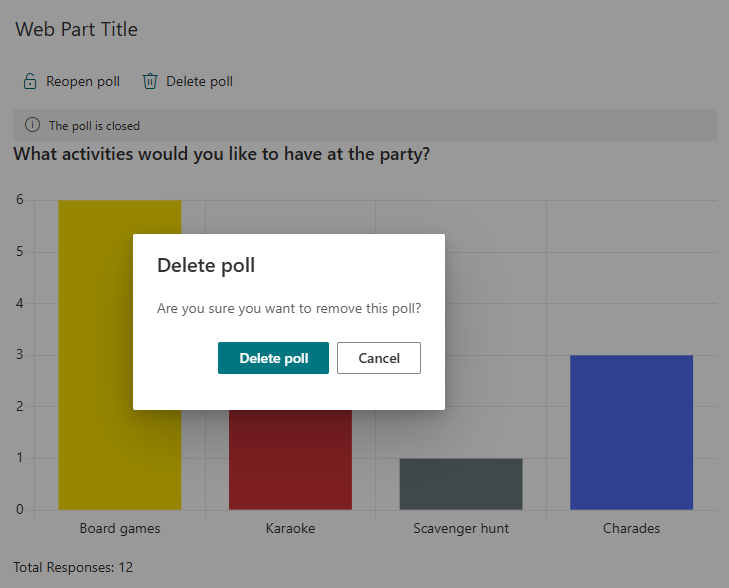 Poll management toolbar