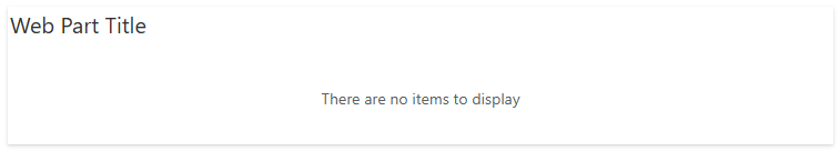 The web part in Edit mode with no active announcements
