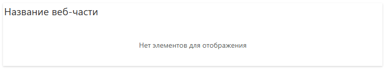 Веб-часть в режиме редактирования без активных объявлений