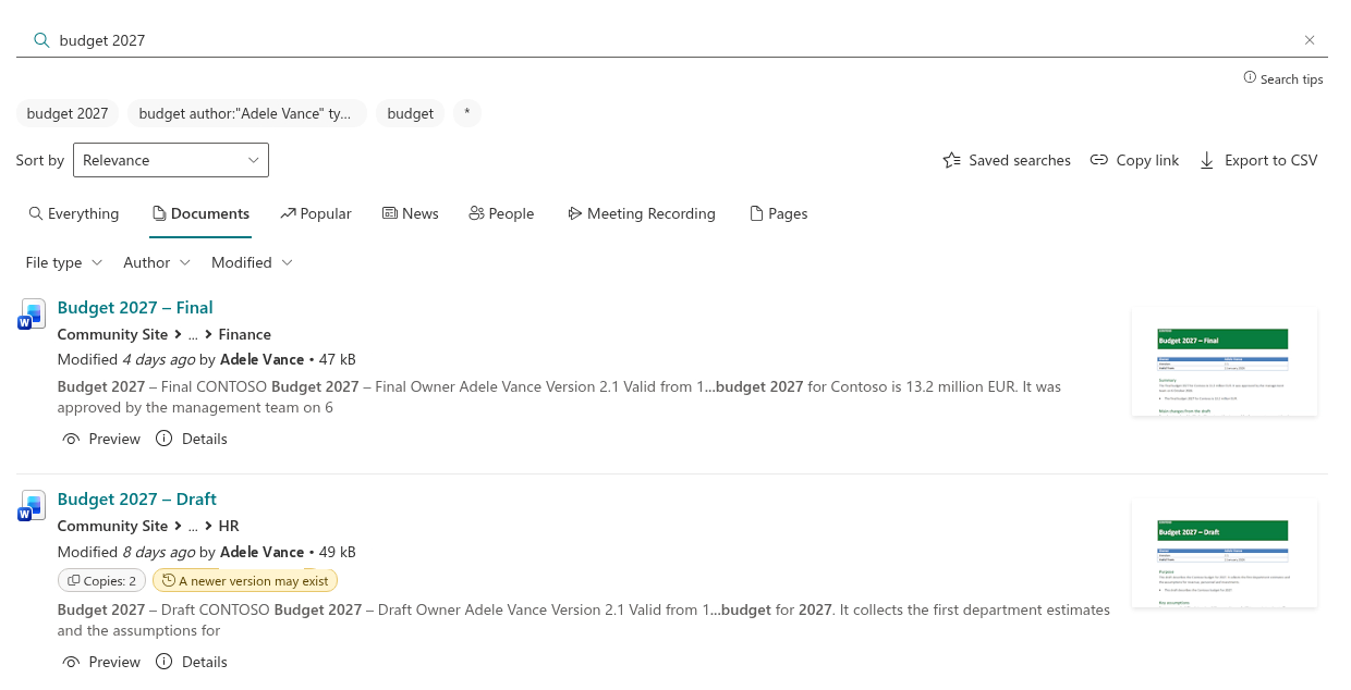 Smart Search web part on a SharePoint page