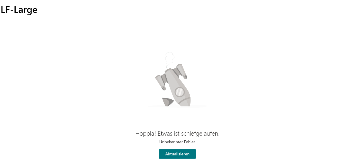 Der vom Webpart angezeigte Schwellenwertfehler