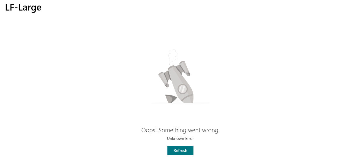 The threshold error shown by the web part