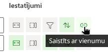 Kolonnas uzvedības opcijas