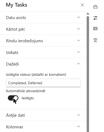 Lauks Izslēgtie statusi