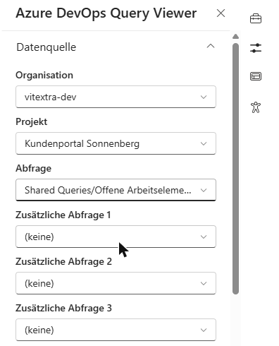 Die Gruppe „Datenquelle“ im Eigenschaftenbereich