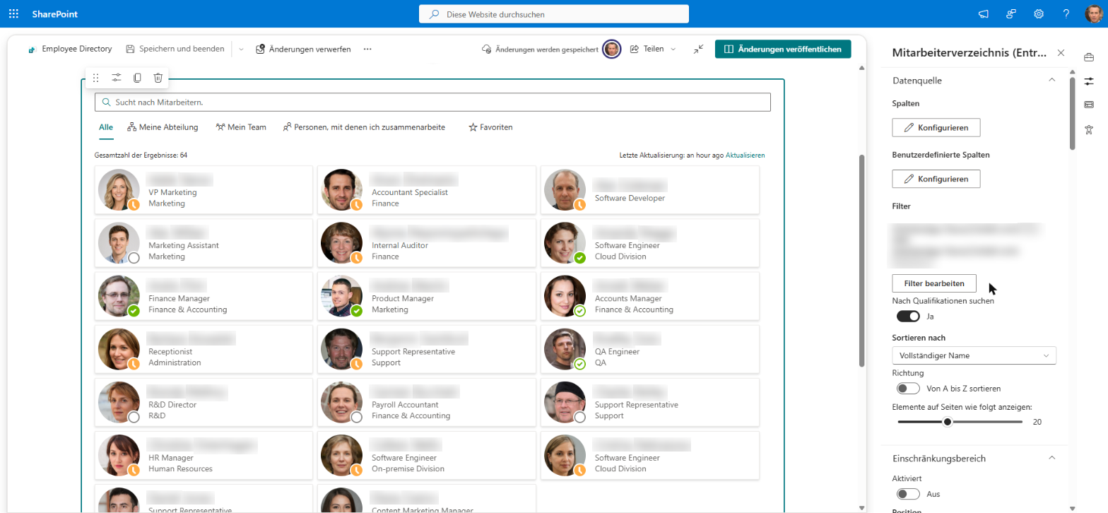 Die Gruppe „Datenquelle“ mit der Quelle Entra ID