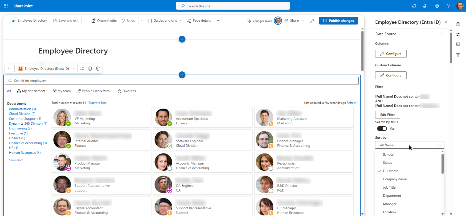 The Data Source group with the Entra ID source