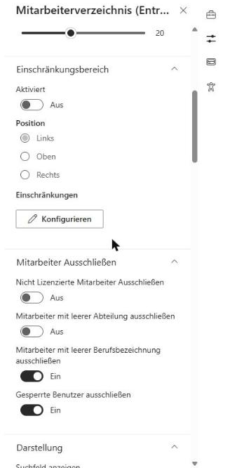 Die Gruppe „Mitarbeiter Ausschließen“