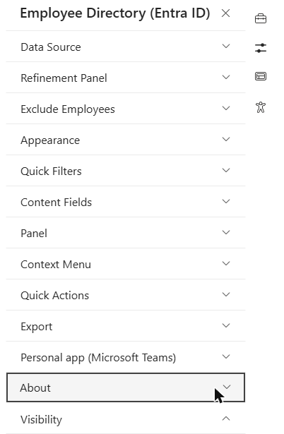 Property pane groups