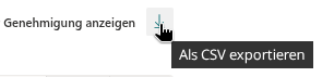 Das Symbol „Als CSV exportieren“ in der Symbolleiste