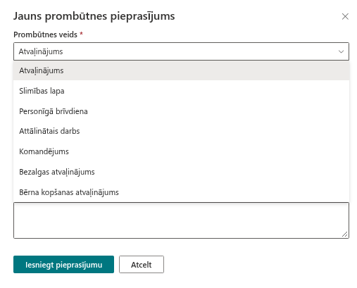 Jaunais veids pieprasījuma formā
