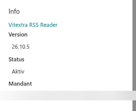 Die Gruppe „Info“ während der Testversion