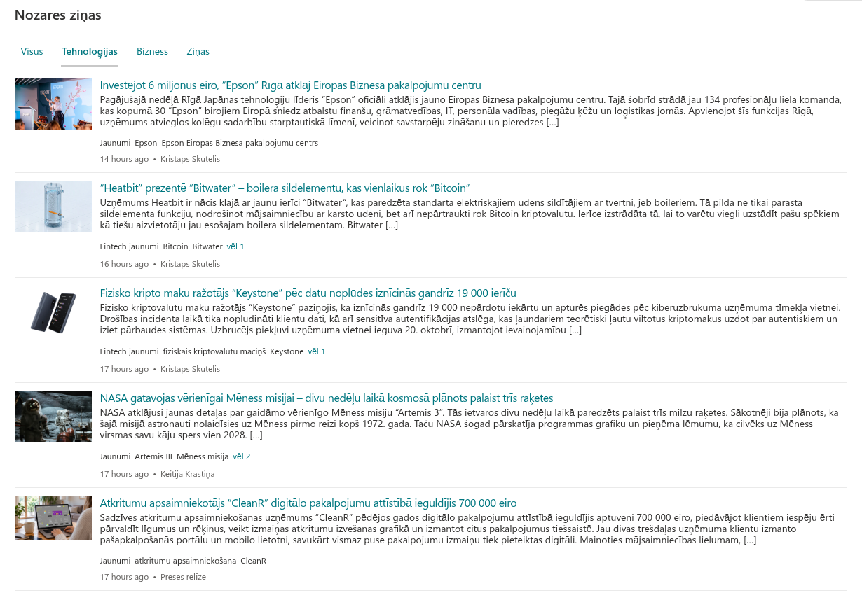 RSS Reader SharePoint lapā
