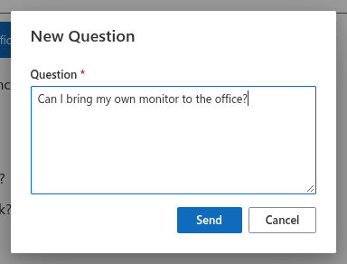 Asking a question