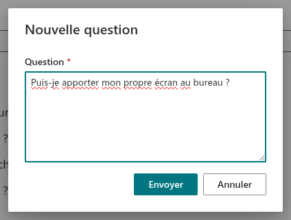 Poser une question
