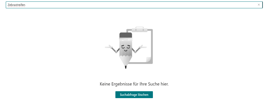 Das leere Suchergebnis