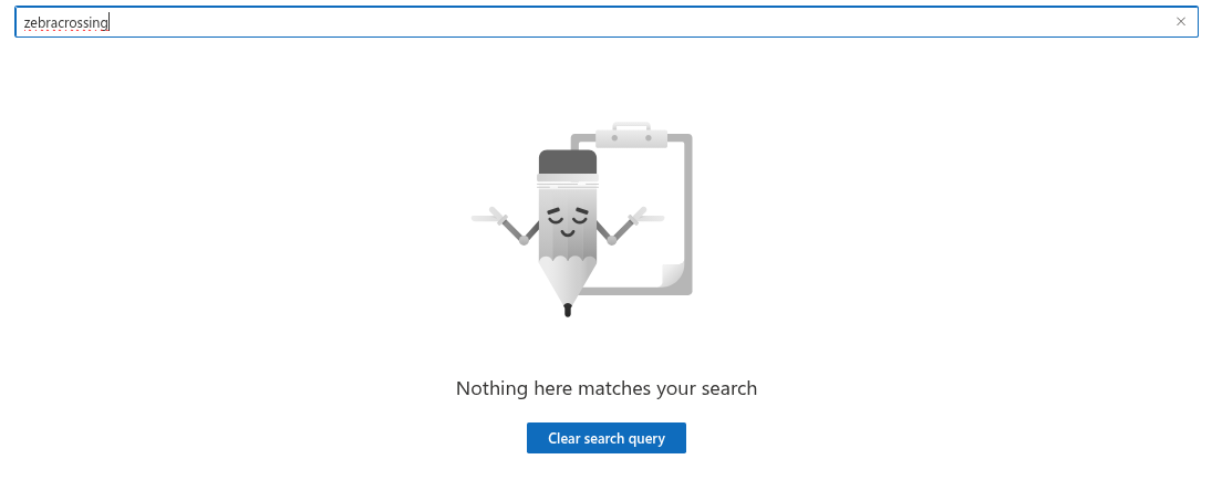 The empty search result