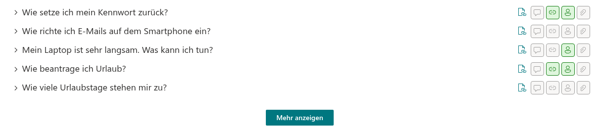 Die Schaltfläche „Mehr anzeigen“