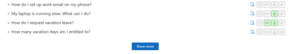 The Show more button