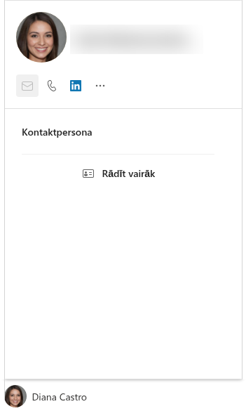 Kontaktpersona ar dinamisko profila kartīti