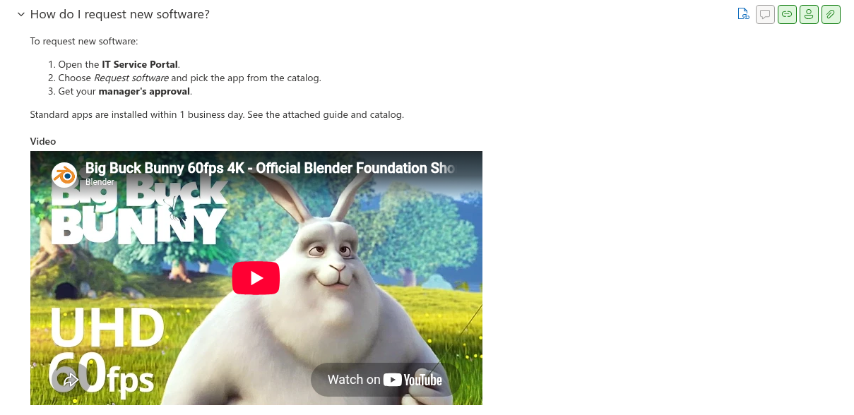 A video answer