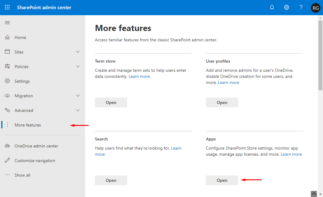 Open SharePoint App Catalog