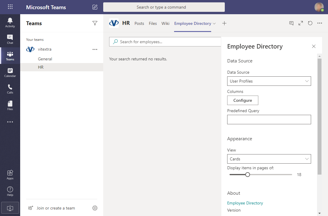 Configure Employee Directory