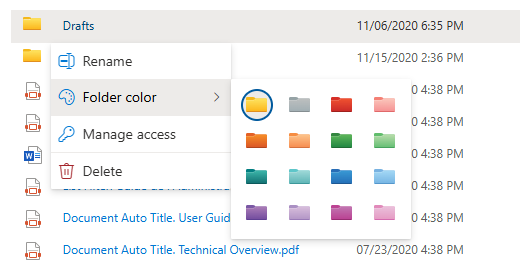 Choose Folder Color