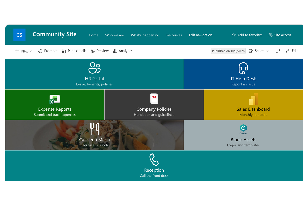 Vitextra Intranet Communications. Smart Tiles