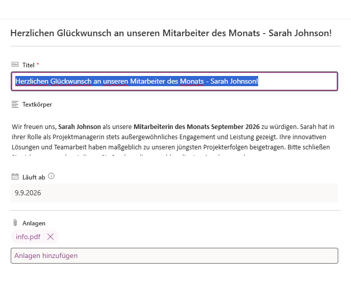 Vitextra Announcements Carousel. Ansprechende Ankündigungsinhalte