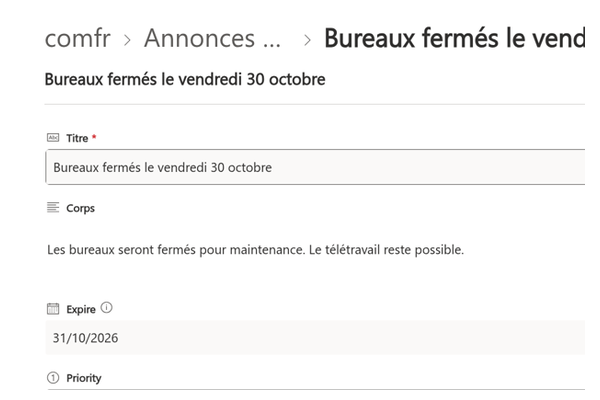 Announcements Carousel - Gros plan des points / flèches de navigation