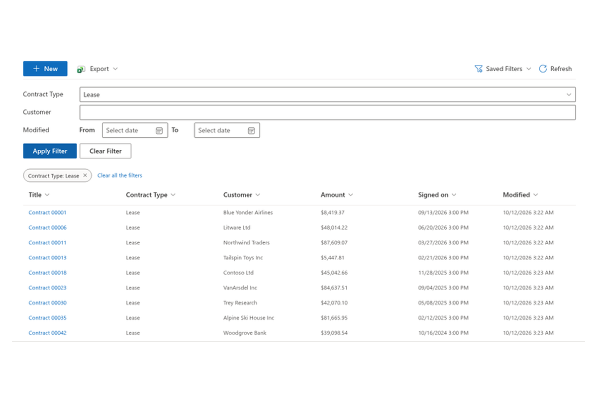 List Filter Online - Filtered LF-Large list view