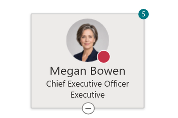 Organizational Chart - エクスポート メニューのクローズアップ