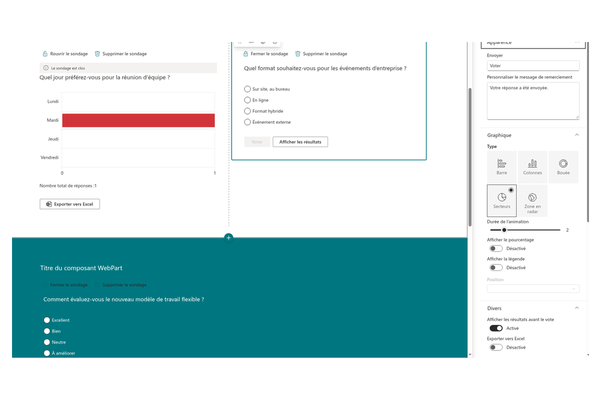 Vitextra Quick Poll. Personnalisation