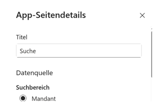 Smart Search - Nahaufnahme des Sortiermenüs