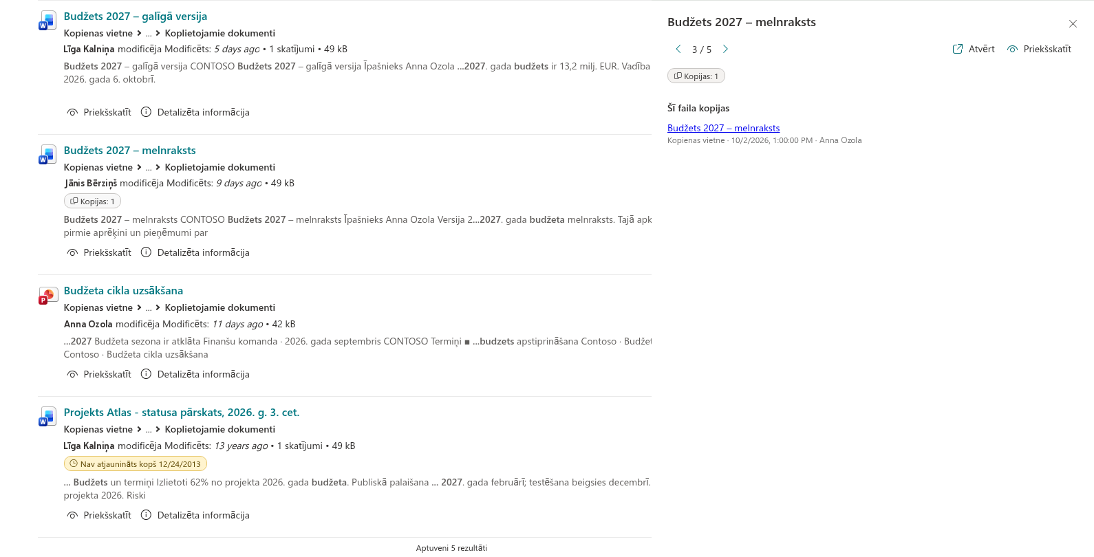 Vitextra Smart Search. Kopijas un kvalitātes rādītāji